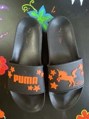 Puma x Sophia Webster Leadcat Rubber Wns SW Slides Black-Fluo Flash Orange